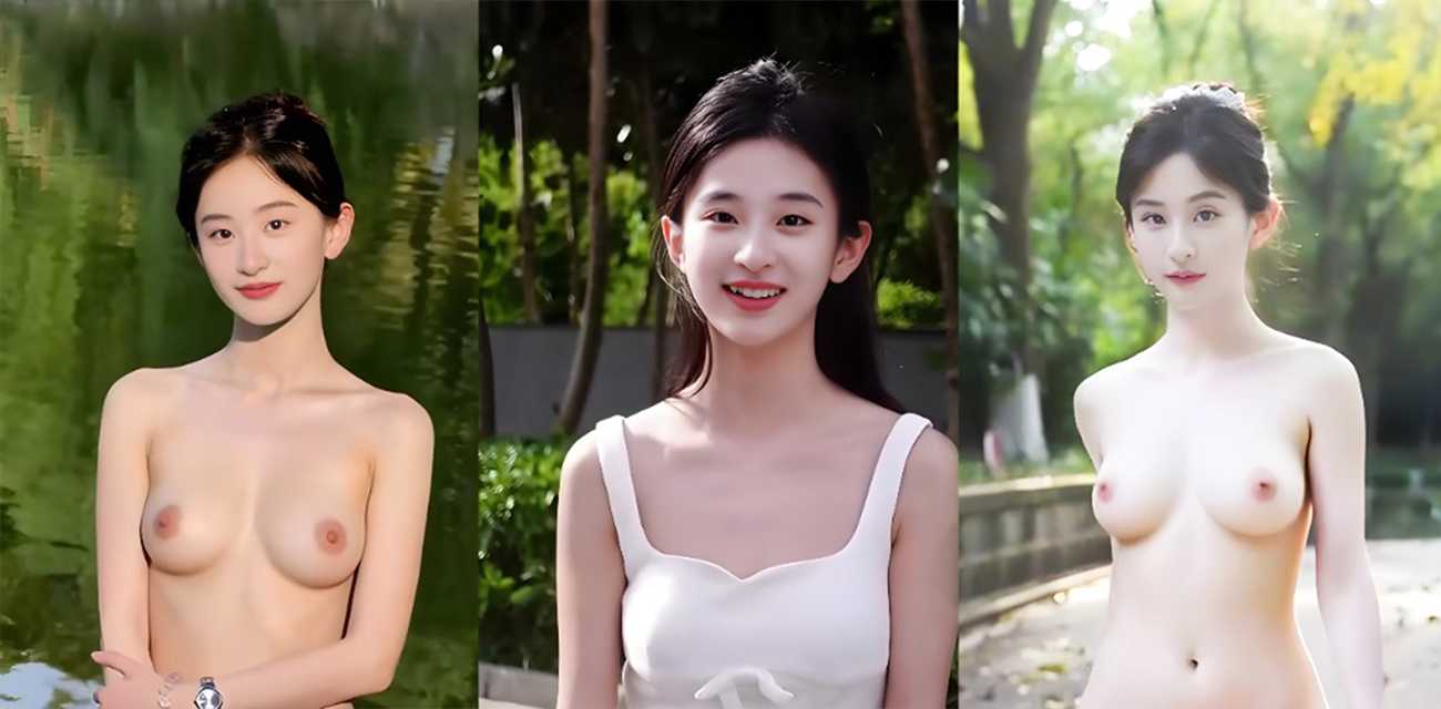 温婉短剧女神 高子涵 被AI扒光 从邻家乖妹升级成 全民裸欲小妖精 卖萌挺奶掰穴 骚的可爱！