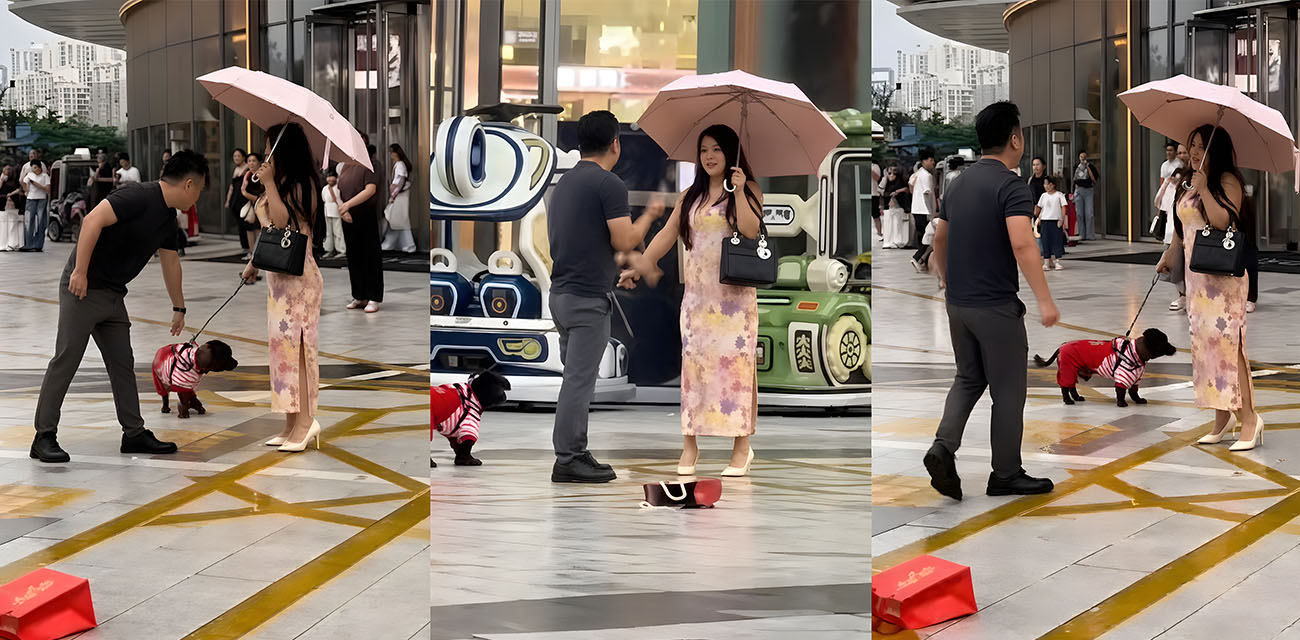福建漳州吾悦广场2号门口夫妻当街爆吵 龟男怒吼自己活得不如狗 当众把贱样吼给路人看！