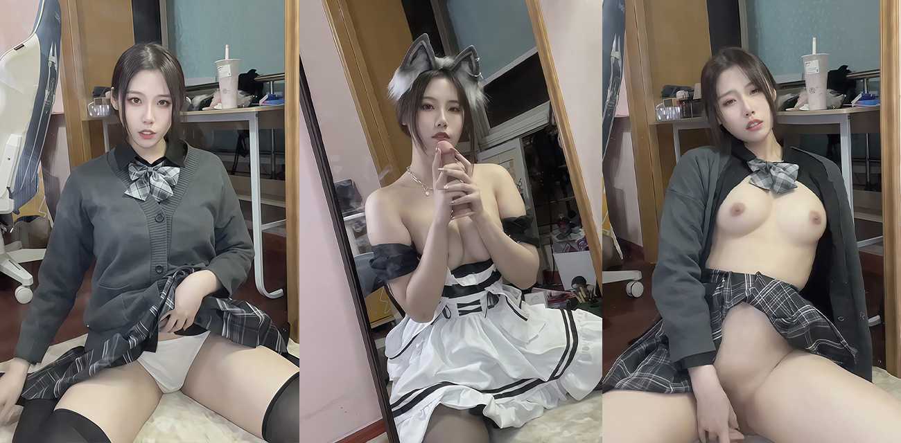 推特巨乳萌妹 以理服人藜藜子 自慰新作 先扮兔耳女仆 再穿JK黑丝 骑屌揉穴连连高潮