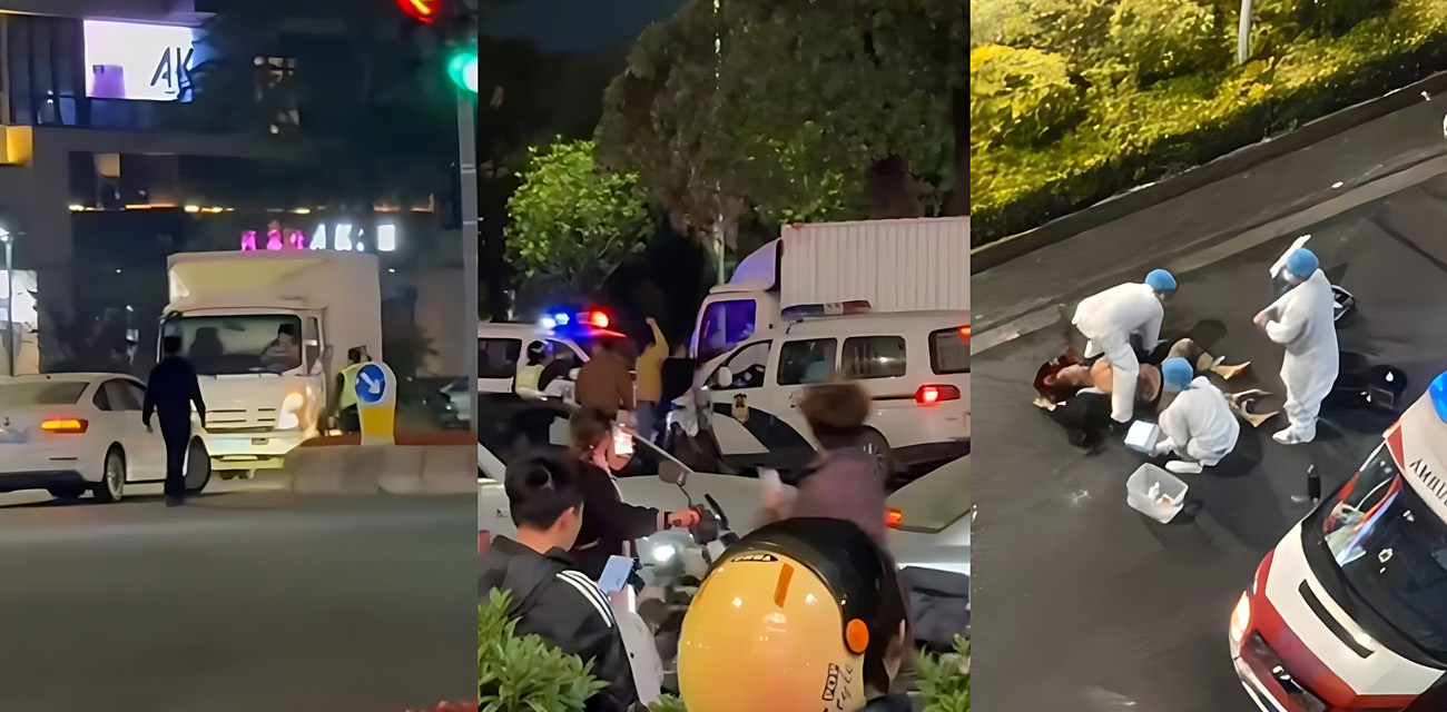 广东货车司机彻底疯魔 上演GTA现实版！都市逆向狂飙撞飞路人电动车二次碾压 血肉横飞惨叫连天！