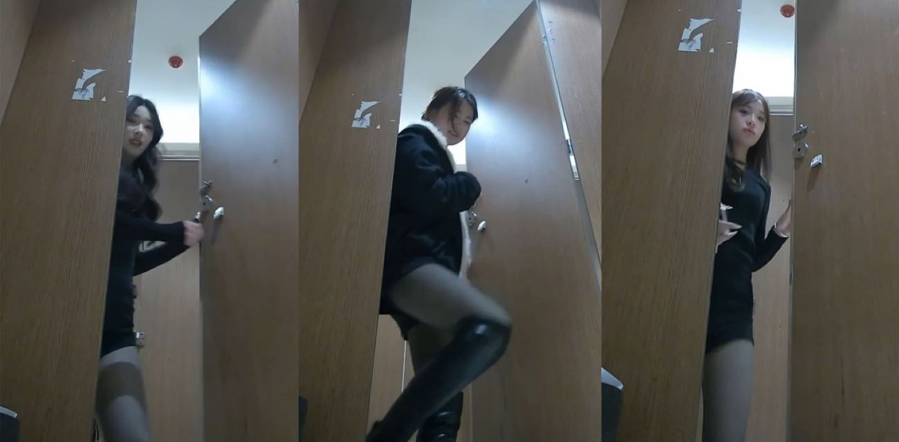独家偷拍KTV女厕全景！多位大长腿小姐姐掀裙露私密花园 透明内裤湿痕明显 翘臀一线天诱惑拉满！