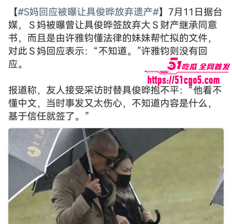 大S老公具俊晔被S妈哄骗放弃遗产014 大S老公具俊晔被S妈哄骗放弃遗产014