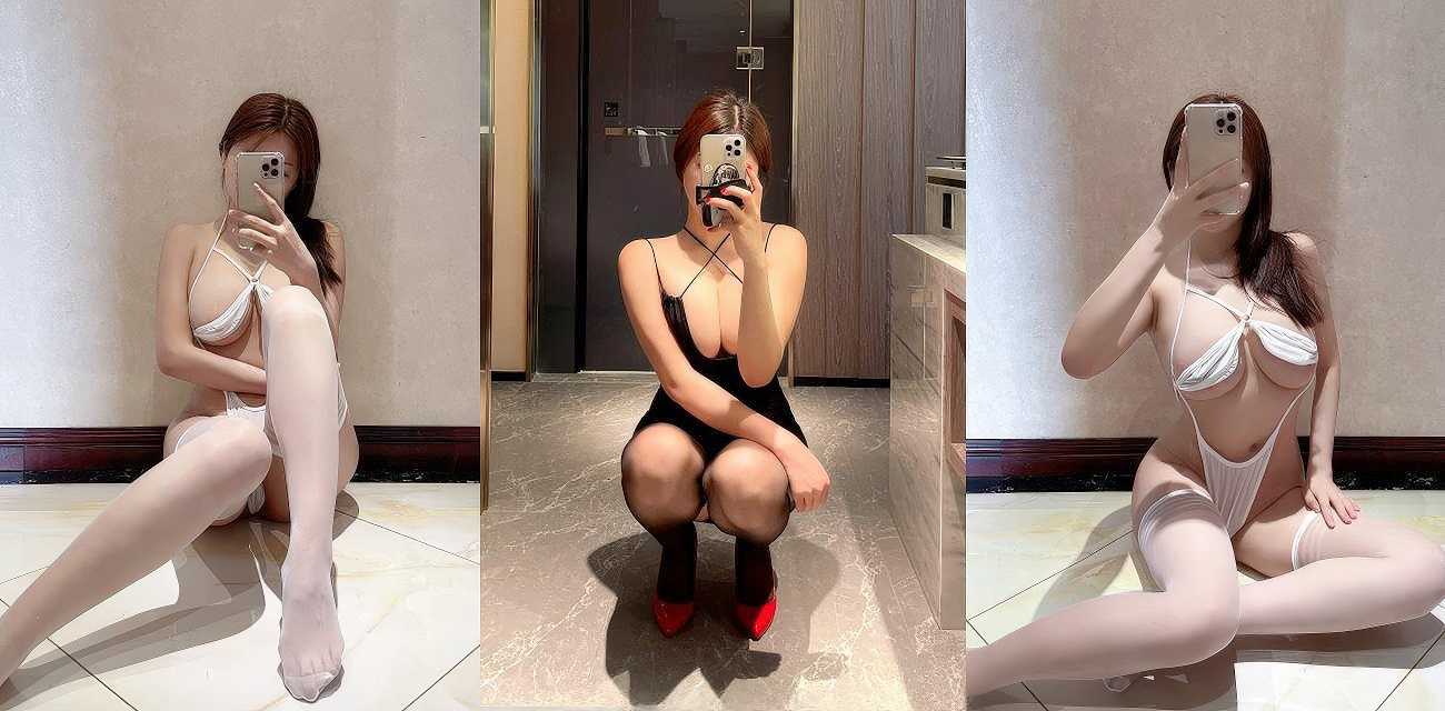抖音巨乳网红 奶宝妹纸 私拍流出 白丁字裤趴床展示肥臀 丝袜美脚足控狂喜！