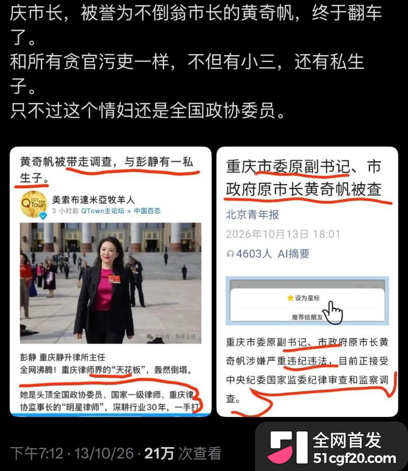 重庆原市长黄奇帆卸任近十年后被查 22 重庆原市长黄奇帆卸任近十年后被查 22