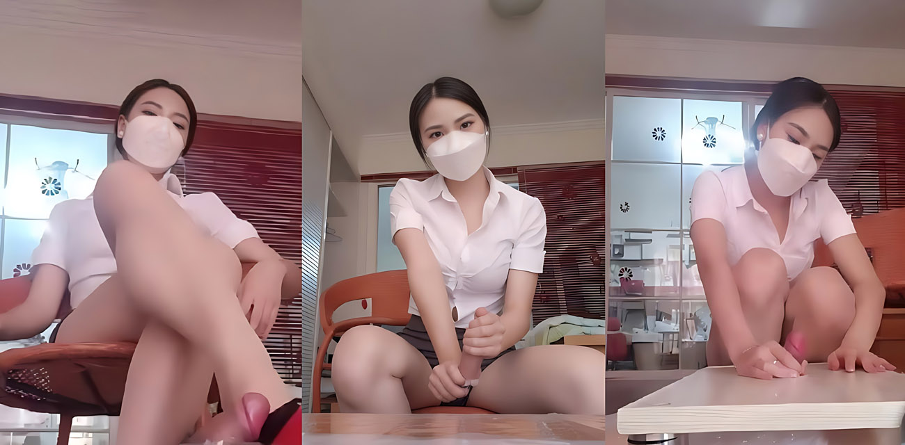 高跟肉丝女王 长沙朵朵 足交榨精私拍 OL职业气质凛冽高冷范十足 美脚挑逗蹂躏肉棒喷浆不停