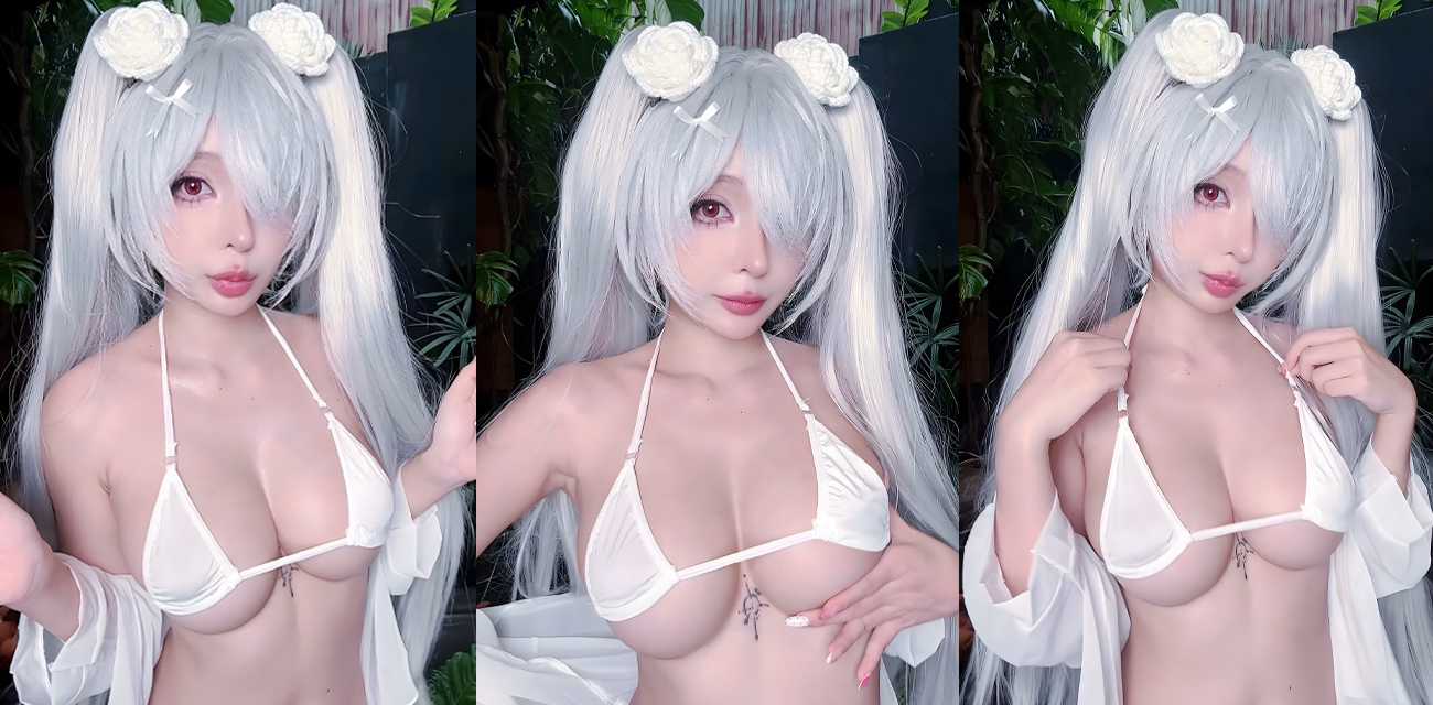 二次元模特 Umeko_J 灰姑娘大尺度写真 比基尼勾勒美乳白虎丰满曲线 全裸拍摄淫荡诱惑