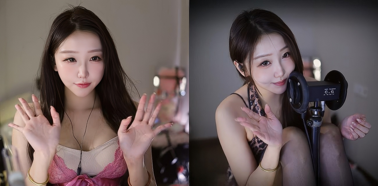 ASMR主播酥酥学姐充电专属哄睡 戴紫色丝袜手套贴屏撩拨 拉扯领口命令倒数前入睡