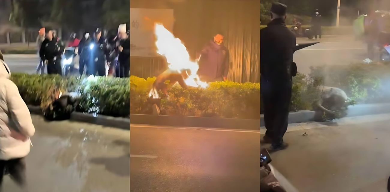 江苏扬州双塘路纵火杀人案 丈夫发现妻子出轨 当场化身国服火男 手持喷壶怒杀奸夫！