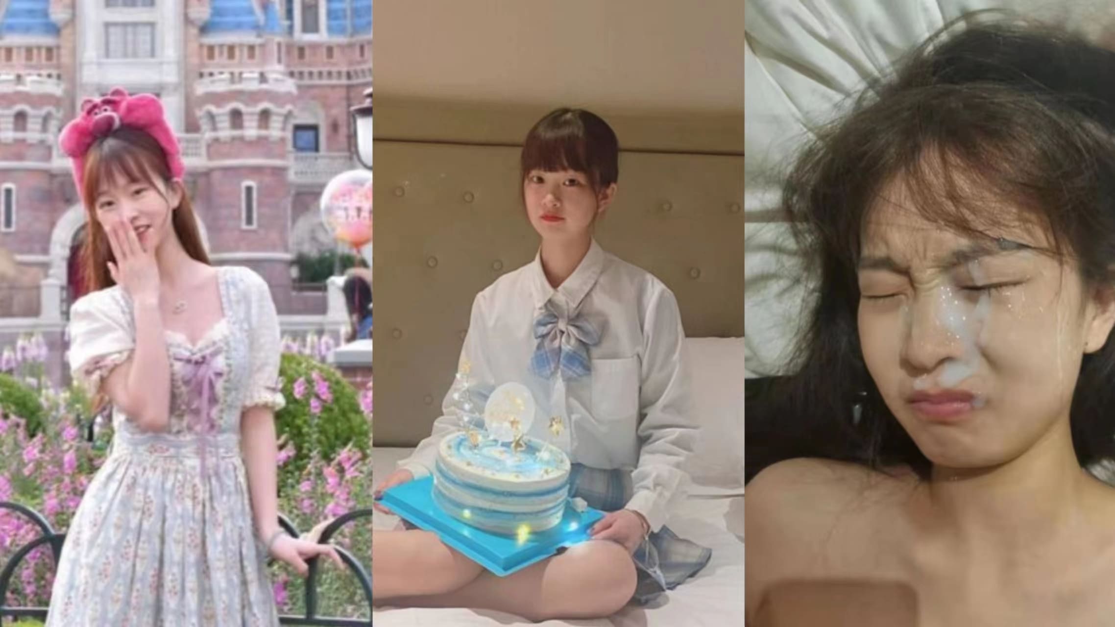 广东20岁嫩妹 苏萌萌 过生日拍私房 被摄影师强奸数次 甚至还吃精液蛋糕！