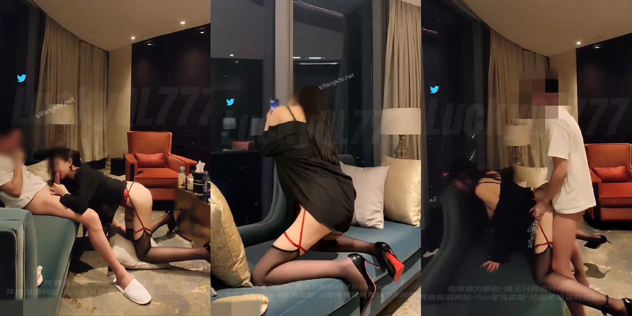 天府绿帽反差淫妻 Lucky 性爱私拍流出 性感御姐身裹黑丝 沙发撅臀迎合抽插！