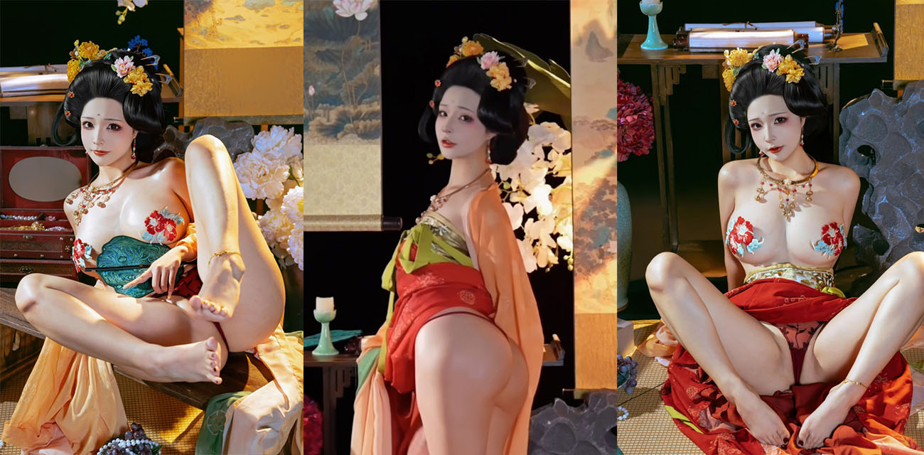 极品福利姬 yuuhui玉汇 唐宫夜宴写真 雍容唐代仕女华丽脱衣 巨乳蜜桃臀诱人沉迷其中!