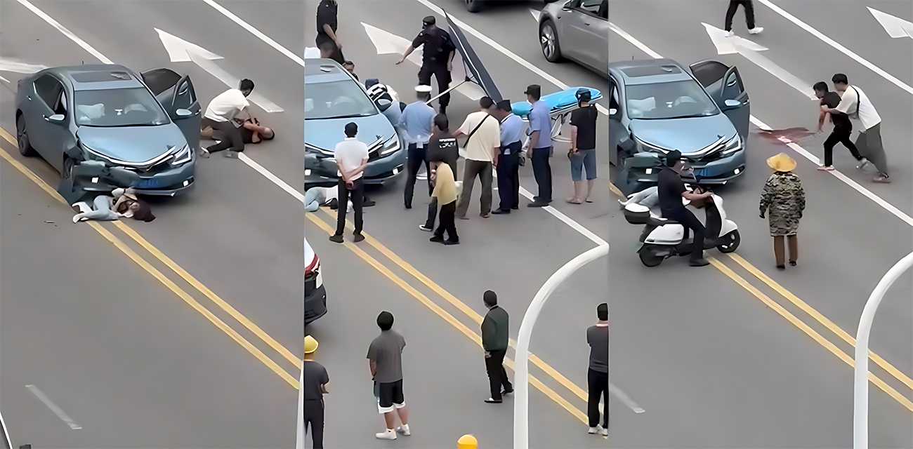 震惊三观 男子为情所困 闹市区马路持刀怒杀原配情夫 事后当场自我了结！