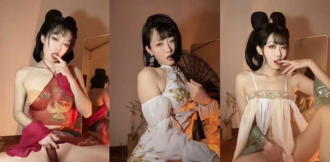 抖音舞蹈老师 紫月很会跳 定制骚舞 身着古风肚兜比基尼性感撩人 巨乳摇摆臀穴诱人！