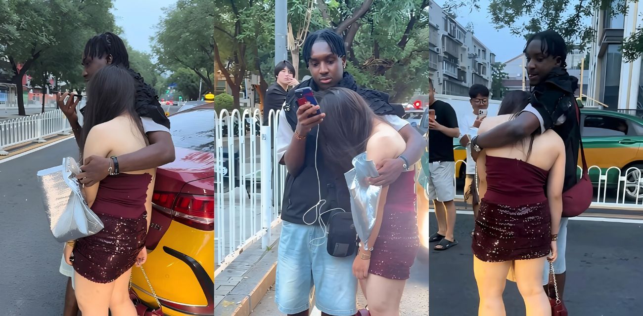北京街头再现亚洲马桶 已婚少妇装醉倒贴黑爹 主动上车酒店交欢 引发现场围观！