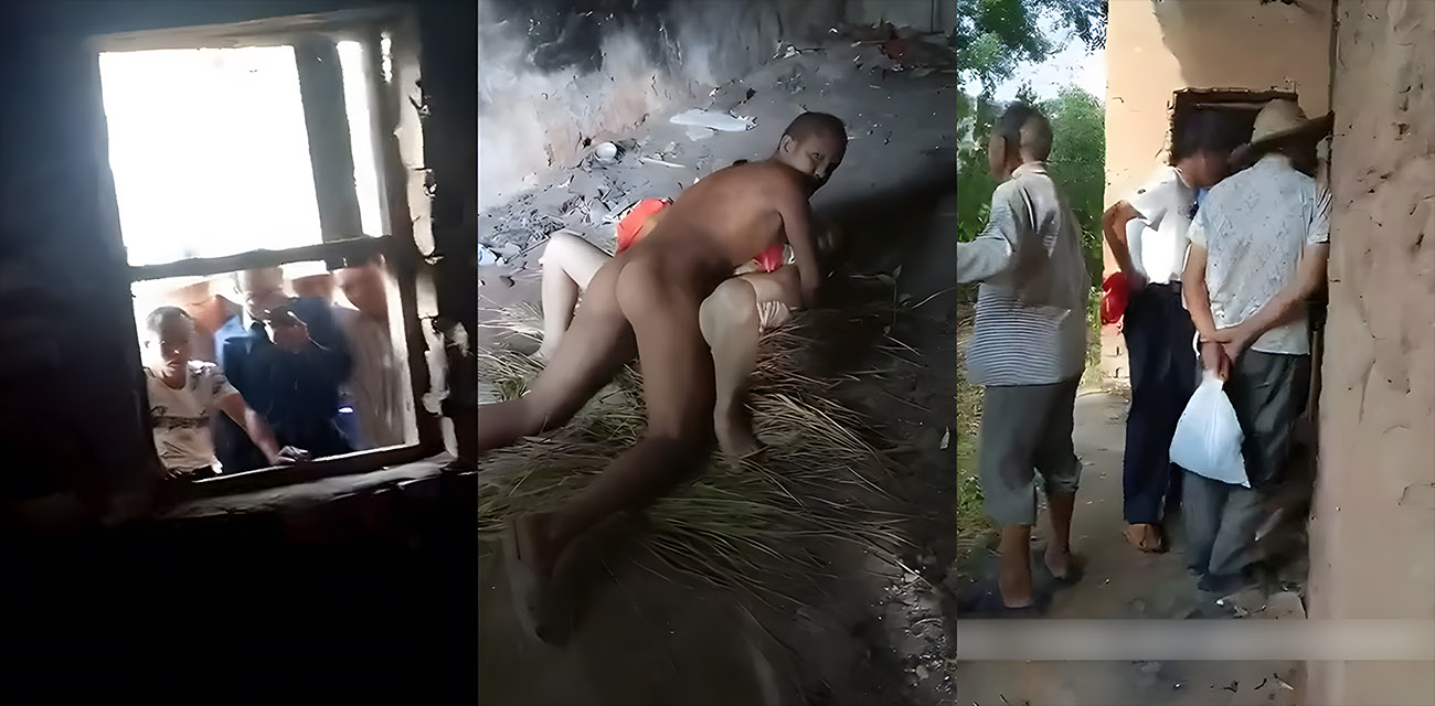 卖淫嫖娼现场 黑人在乡下废弃牛圈狂操农村大妈 窗边围满大老爷们跃跃欲试！