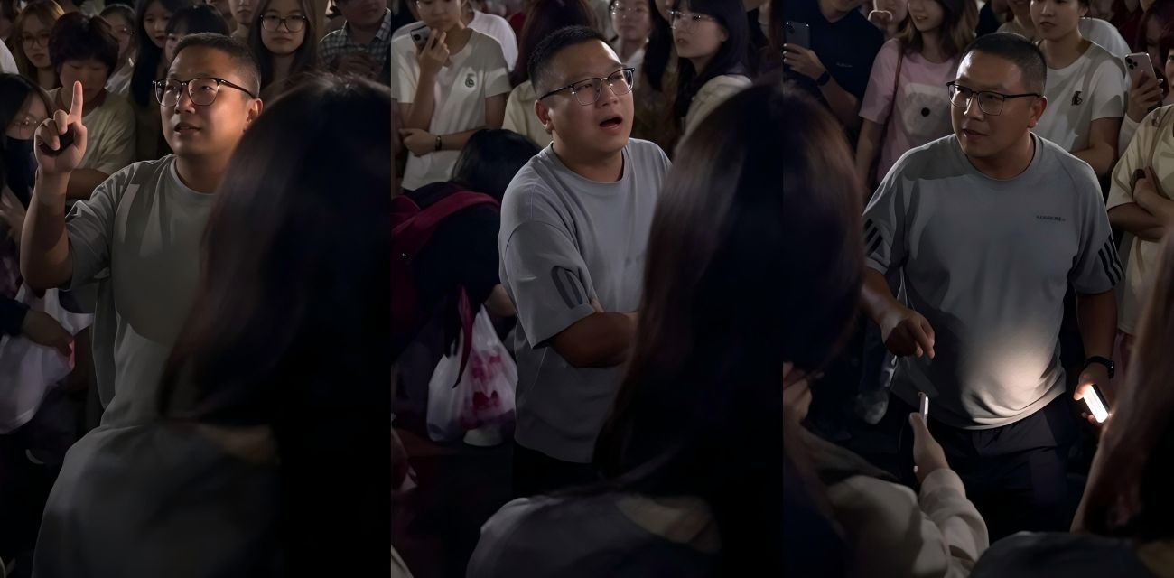 女子潜入女生宿舍偷拍 被大爷当场抓包 学生围观怼错人 见义勇为成变态流氓！