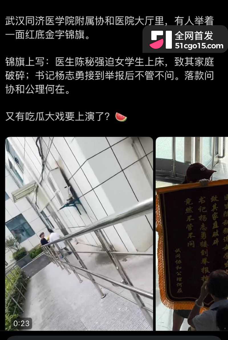 武汉协和医院陈秘被举旗实名举报 11 武汉协和医院陈秘被举旗实名举报 11